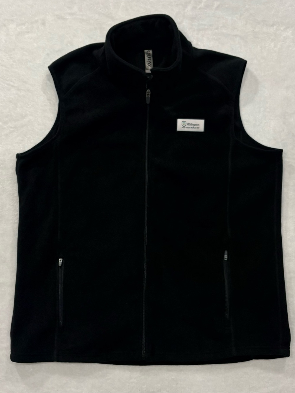 Ouray Killington Audi FIS Ski World Cup Logo Black Fleece Full Zip Vest Men’s L